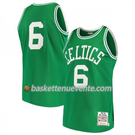 Maillot Basket Boston Celtics Bill Russell 6 Hardwood Classics Vert Swingman - Homme